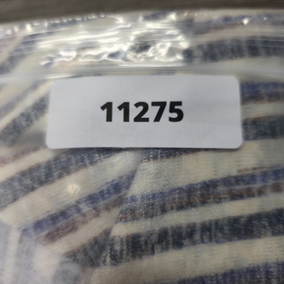 Studio B‎ Bobeau Top Womens XL Gray Striped Tie Hem Draped Open Knit Slouchy - Picture 13 of 13